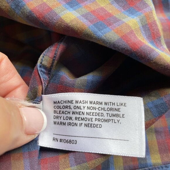 Duluth Button Down Shirt Men's Size Large Tall Multicolor Plaid Relaxed Fit - Picture 8 of 11